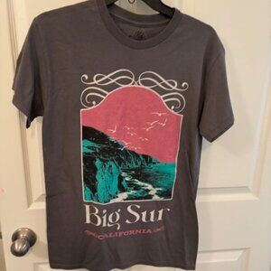 Dangerous Unisex Gray Big Sur California Short Sleeve Graphic Tee NWT Small